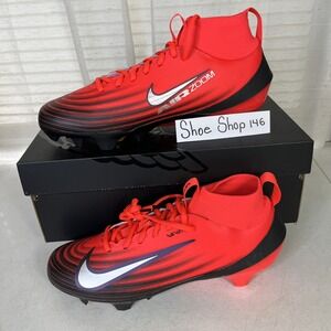 Nike Zoom Vapor Pro 1 Bright Crimson Orange/Black Football Cleats Men‎ Size 8